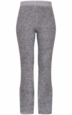 Tall Charcoal Contrast Textured Knit Pants