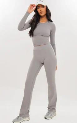 Tall Charcoal Snatched Sculpt Flare Pants