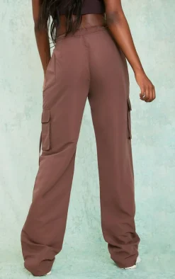 Tall Chocolate Brown Lightweight Shell Low Rise Cargo's