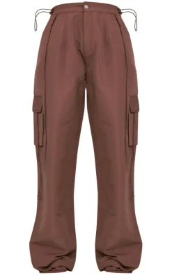 Tall Chocolate Brown Lightweight Shell Low Rise Cargo's