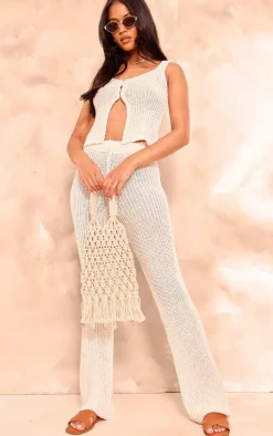 Tall Cream Knit Vest