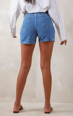 Tall Dark Blue Wash Denim Shorts