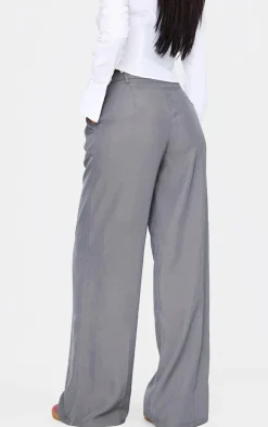 Tall Grey High Waisted Wide Leg Pant