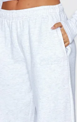 Tall Grey Marl Embossed Studio Archives Wide Leg Sweatpants