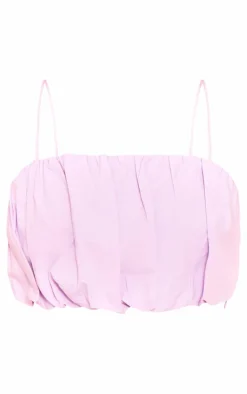 Tall Lilac Extreme Ruched Crop Top