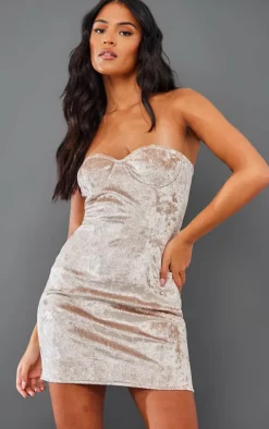 Tall Metallic Textured Bodycon Mini Dress