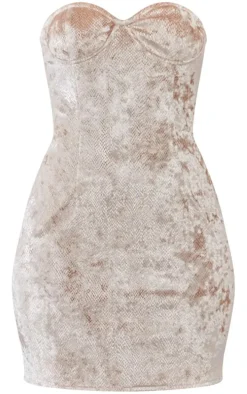 Tall Metallic Textured Bodycon Mini Dress