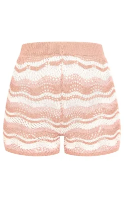 Tall Multi Stone Open Knit Shorts