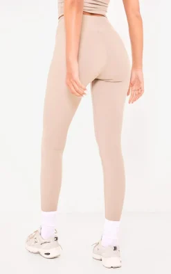 Tall Pale Khaki Snatched Sculpt Wrap Over Leggings
