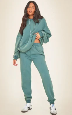 Tall Sea Green Washed Oversized Hoodie