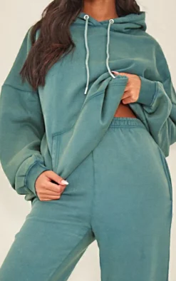 Tall Sea Green Washed Oversized Hoodie