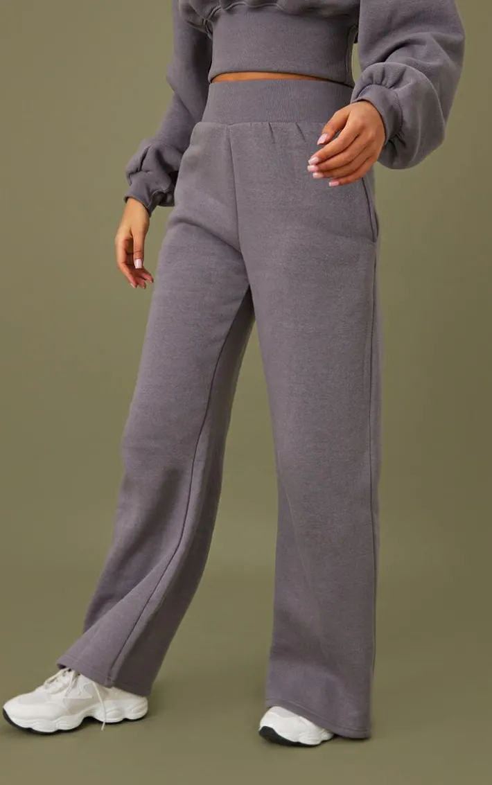 Tall Steel Blue High Waist Wide Leg Sweatpant