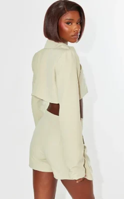 Tall Stone Cropped Blazer Jacket