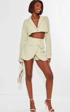 Tall Stone Cropped Blazer Jacket
