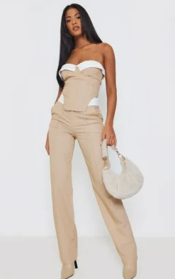 Tall Stone Fold Over Front Corset Top