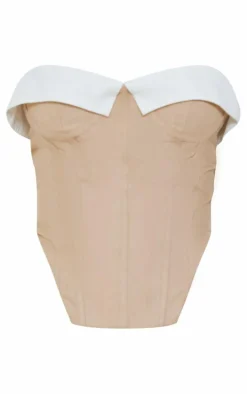 Tall Stone Fold Over Front Corset Top