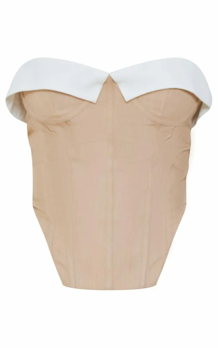 Tall Stone Fold Over Front Corset Top