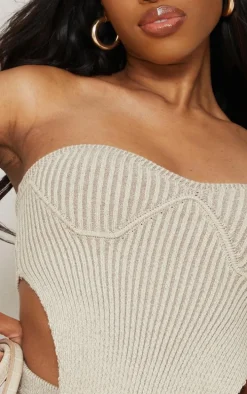 Tall Stone Knitted Cup Detail Bandeau