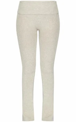 Tall Stone Knitted Foldover Waist Flared Pants
