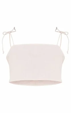 Tall Stone Linen Look Floaty Crop Top