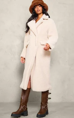 Tall Stone Longline Borg Coat