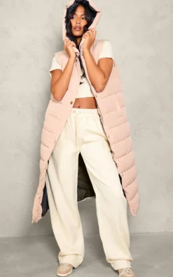 Tall Stone Panel Padded Longline Vest