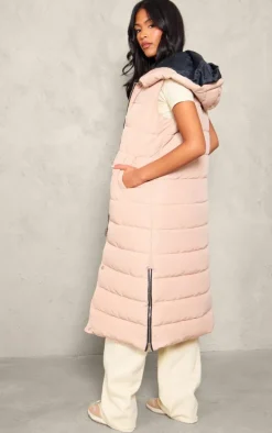 Tall Stone Panel Padded Longline Vest