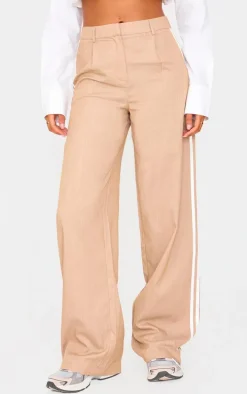 Tall Stone Side Stripe Tailored Wide Leg Pants