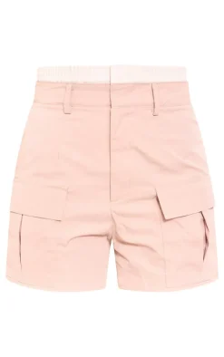 Tall Stone Waistband Detail Tailored Shorts