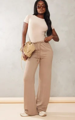 Tall Taupe Raw Hem Basic Sweatpants