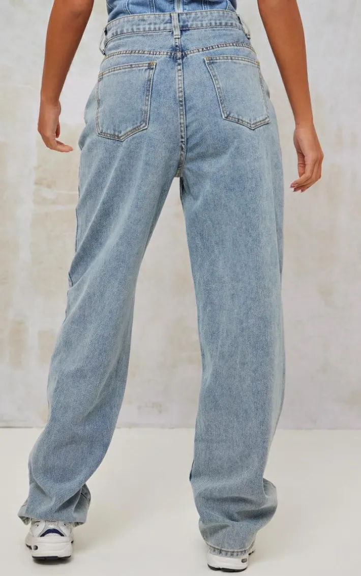 Tall Vintage Bleach Wash High Waist Baggy Boyfriend Jean