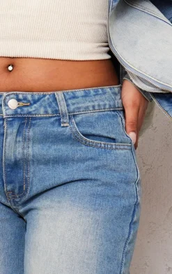 Tall Vintage Mid Wash Low Rise Wide Leg Jeans