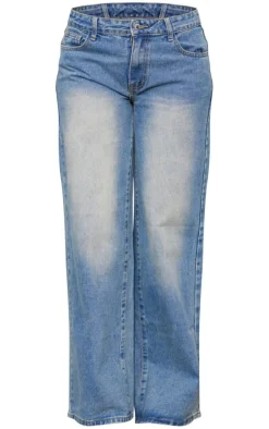 Tall Vintage Mid Wash Low Rise Wide Leg Jeans