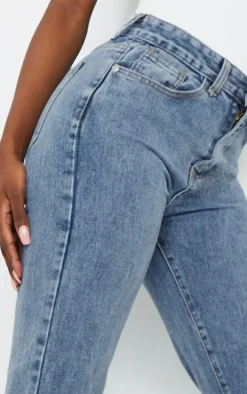 Tall Vintage Wash High Waist Split Hem Jeans