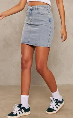 Tall Vintage Wash Mid Rise Denim Mini Skirt