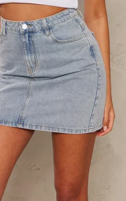 Tall Vintage Wash Mid Rise Denim Mini Skirt