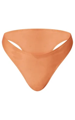 Tan High Leg Bikini Bottoms