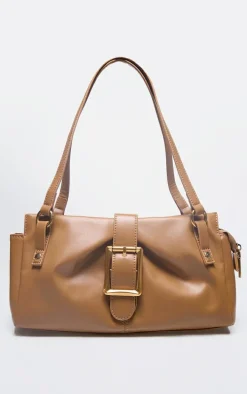 Tan Pu Baguette Buckle Shoulder Bag