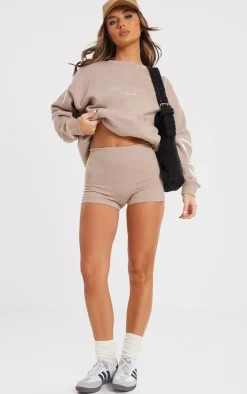 Taupe Miami Embroidered Sweatshirt