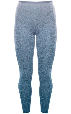 Teal Marl Knit Cut Out Leggings