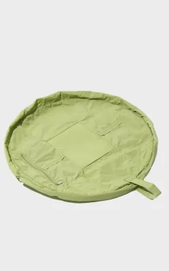 The Flat Lay Co. Drawstring Makeup Bag In Light Green Parachute