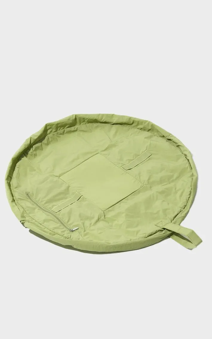 The Flat Lay Co. Drawstring Makeup Bag In Light Green Parachute
