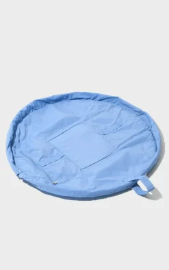 The Flat Lay Co. Drawstring Makeup Bag In Blue Parachute