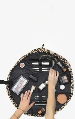 The Flat Lay co. Makeup Bag Leopard Print