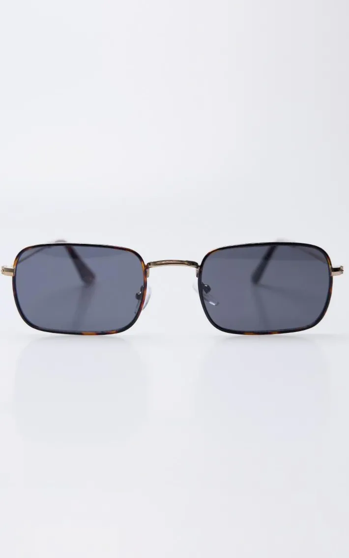 Tortoiseshell Frame Square Lens Sunglasses