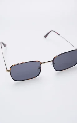 Tortoiseshell Frame Square Lens Sunglasses