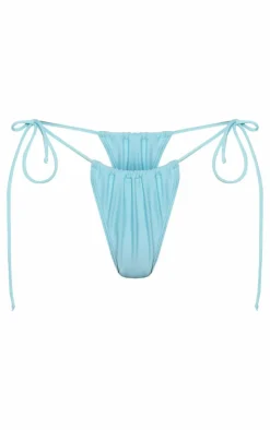 Turquoise Tie Side Bikini Bottoms