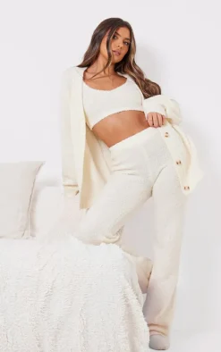 Vanilla Fluffy Knit Bralet