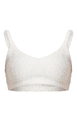 Vanilla Fluffy Knit Bralet