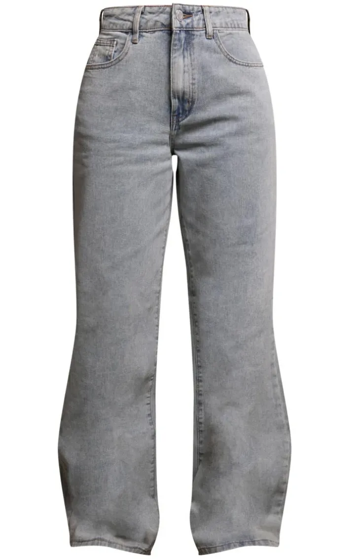 Vintage Light Wash Lightweight Wide Leg Jeans